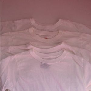 Worn kids medium Hanes short sleeve shirts